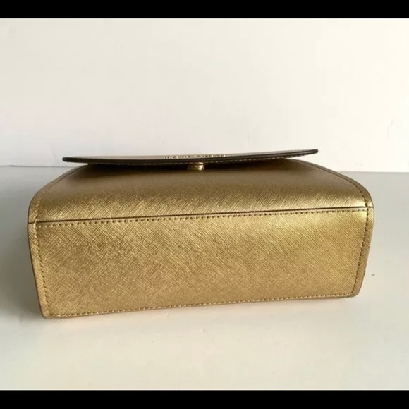 Michael Kors Gold Sofia Crossbody Satchel NEW Purse - Picture 4 of 5